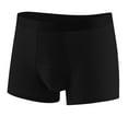 thumbnail image 2 of Riecok Mens Cotton Stretch Briefs Mid-Rise Solid Color Breathable Soft Comfortable Tagless Plat Brifes Black XXXXL, 2 of 8