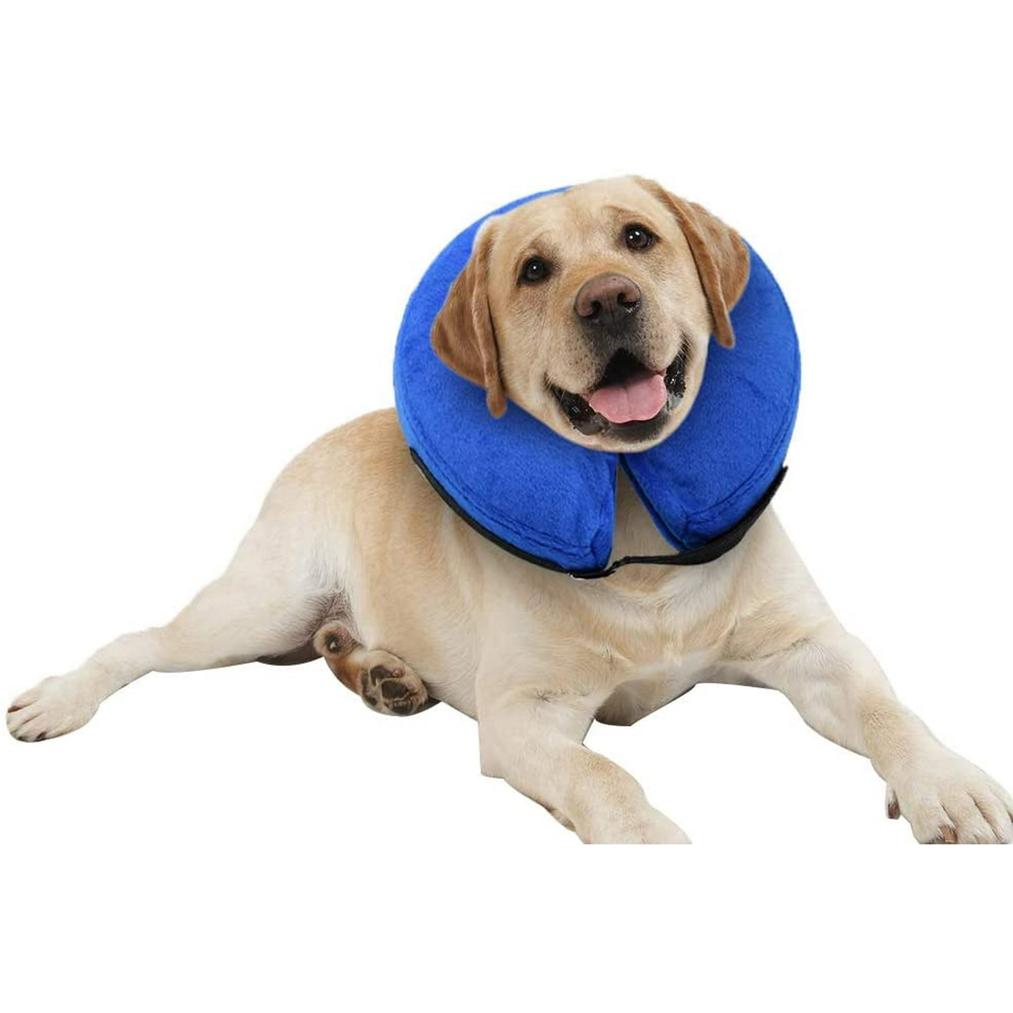 Dog Cone After Surgery Protective Inflatable Collar Blow Up Dog Collar Pet Recovery Collar for Dogs and Cats Soft L Walmart