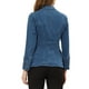 thumbnail image 3 of BLAZER DE JEANS CHIC PARA MUJER CON SOLAPA Y MANGAS LARGAS, COLOR DENIM AZUL L, 3 of 7