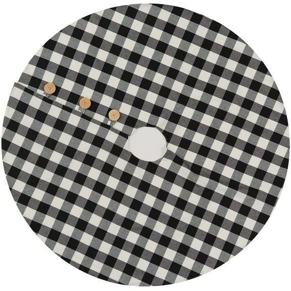 Park Designs Black Buffalo Check Tree Skirt 52''Dia