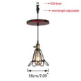 thumbnail image 5 of FSLiving E26 Base Hanging Light Black Metal Cage Adjustable Height Droplight Vintage Design Pendant Light for Kitchen Island Bar Sink Bedsides Office,Customizable - 1 Pack, 5 of 6