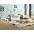 thumbnail image 2 of ARCTICSCORPION Pine Full over Full Bunk Bed with Trundle and Ladder White, 2 of 7
