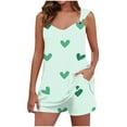 thumbnail image 2 of Vetsdori Nightwear Pajama Sets for Women Loungewear Soft Sleepwear Short Sleeved Tops Shorts Pocket , Gifts for Girlfriend 2 Pieces Womens Pajamas Valentines Day, 2 of 6