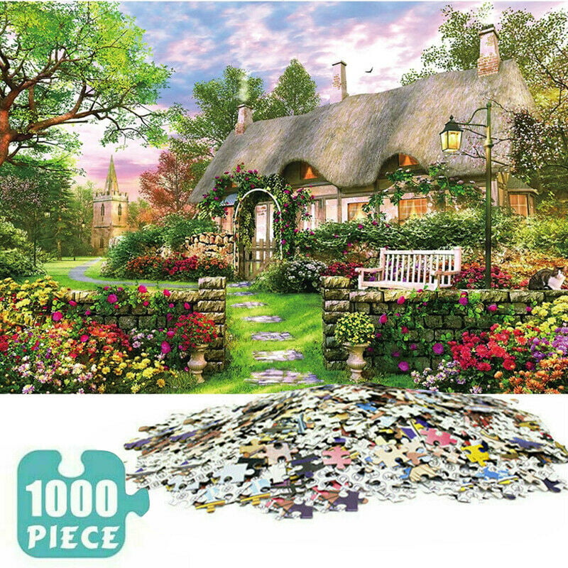 1000 piece England Cottage Jigsaw Puzzle Puzzles For Adults Learning Education 