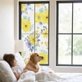 thumbnail image 2 of Yellow Watercolor Floral Window Privacy Film, Spring Flower Abstract Art Static Cling UV Sun Blocking Heat Control Window Tint Day and Night, Non-Adhesive One Way Windows Privacy Cover 29.5''x78.7'', 2 of 7