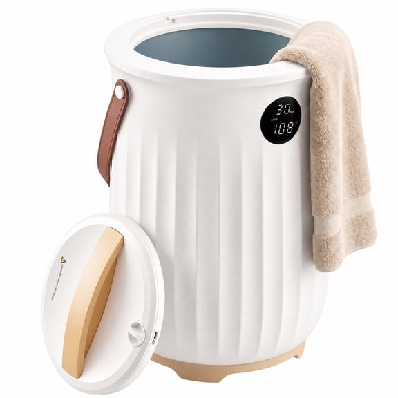 CONCETTA 20L Bucket Towel Warmer, 450W, Auto Shut Off, Fast Heating, One-Touch Control & Fragrance Tray for Blankets & Robes, White