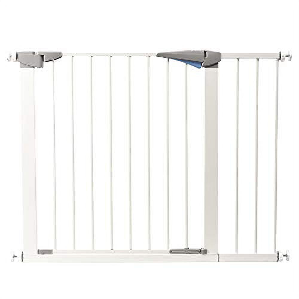 LEMKA Walk Thru Baby Gate Auto Close Safety Pet Gate Metal Expandable Dog Gate with Pressure Mount for Stairs Doorways Banister 41