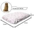 thumbnail image 2 of Pastel Pet Bed, Soft Pink Flower Petals Watercolor Painting Style Rose Blossom Romantic Gentle, Resistant Pad for Dogs and Cats Cushion with Removable Cover, 24" x 39", Pale Pink White, by Ambesonne, 2 of 4