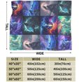 thumbnail image 4 of Wolf Blanket Colorful Wolf Fleece Throw Blanket Fuzzy Plush Super Soft Cozy Warm Wolf Stuffed Animal Decor Cool Wolf Blanket Gifts for Boys Girls Kids Adult Men Women 50"X40", 4 of 6
