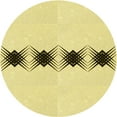 thumbnail image 1 of Ahgly Company Machine Washable Indoor Round Transitional Sun Yellow Area Rugs, 3' Round, 1 of 7
