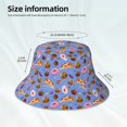 thumbnail image 4 of Daiia Fastfoods Pattern Bucket Hat - Trendy Cotton Sun Hat for Beach, Golf, Fishing - Fun Outdoor Vacation Boonie for Men and Women, 4 of 9