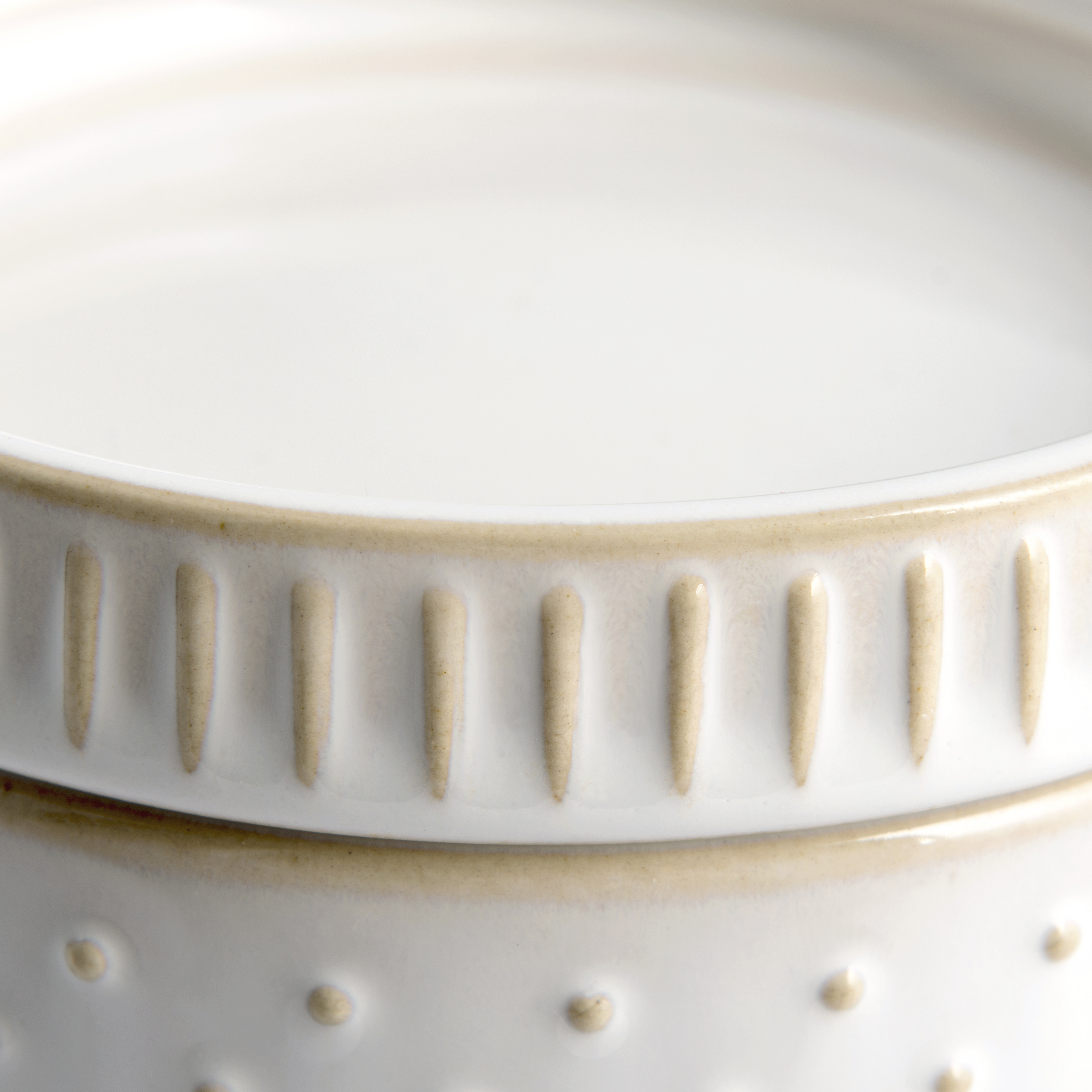 3-Piece Textured Ceramic Stackable Jar Set in Creamy White, Better Homes & Gardens - image 3 of 8