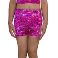thumbnail image 2 of LIIPEE Girls Boys Performance Shorts Summer Fashion Sequin Leopard Printed Stretch Elastic Waist Shorts Girl Classic Daily Shorts,Hot Pink,14-16 Years, 2 of 3