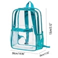 thumbnail image 2 of Clear Backpack Heavy Duty Stadium Approved School Cute Transparent Backpacks Clear Bag Travel, 2 of 3