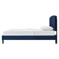 thumbnail image 5 of Platform Bed Frame, Full Size, Blue Navy, Velvet, Modern Contemporary, Bedroom Master Guest Suite Room, 5 of 9