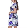 thumbnail image 2 of Vsdgher Papillons pour Femmes Été 2025 Robes Midi Maxi Décontractées Légères Manches Courtes Col Rond Robe de Plage, 2 of 6