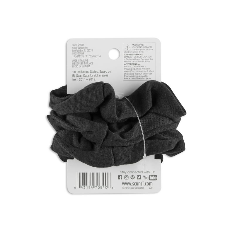 Le Enfant Ribbed Scrunchies Black Le Enfant Ribbed Scrunchies Black