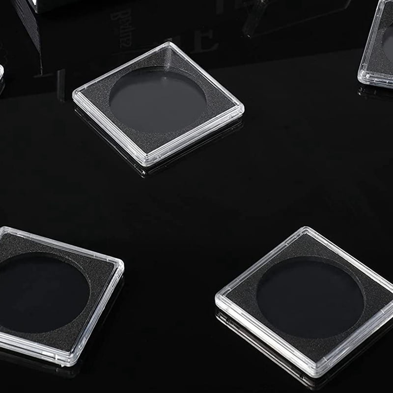 80 Pcs Silver Dollar Coin Holder, 2 X 2 Half Dollar Coin Holder Coin Capsule Coin Snap Plastic Coin Holder, 37.5mm