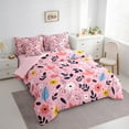 thumbnail image 3 of Castle Fairy Adults Cartoon Flowers Bedding Comforter Set,Chic Floral Full Bedding Set, 3 of 8
