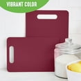 thumbnail image 4 of GreenLife Cutting Board Set 8x12 & 10x14, Extra Durable, Meal Prep, Non-Slip, Grip Handles, Crack Resistant, Dishwasher Safe, Reversible, Versatile Kitchen Essentials, Red, 4 of 5