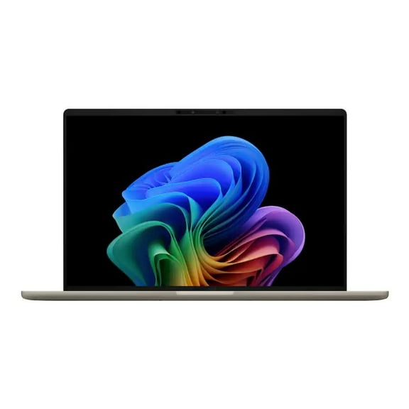 ASUS - Zenbook A14 14" FHD  OLED Laptop - Copilot  PC - Snapdragon X Plus - 16GB RAM - 512GB SSD - Zabriskie Beige