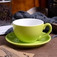 thumbnail image 1 of Taza y platillo Barista Latte Art, gran capacidad a elegir para Latte, Cappuccino y Double Espresso 220ml Verde WD.WDQZL Hogar, 1 of 6