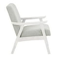 thumbnail image 5 of Pemberly Row Armchair in Smoke Gray Fabric with Antique White Finished Frame, 5 of 7