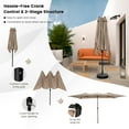 thumbnail image 5 of Gymax 15FT Double-Sided Market Umbrella Large Crank Handle Vented Twin Patio Coffee, 5 of 6