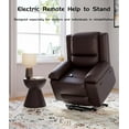thumbnail image 4 of GAOMON Oversized Wide Power Lift Recliner Chair - Heat and Massage, Faux PU Leather, Adjustable Back and Legs, Electric Lift Chair Designed for The Elderly and People with Mobility impaired,Brown, 4 of 8