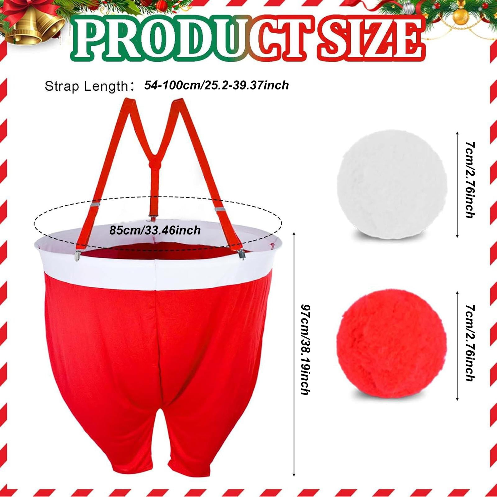 Santa Costume Santa Pants Christmas Decorations Fabric Toss Game Set for Family Holiday Indoor Outdoor Use