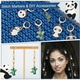 thumbnail image 4 of 24 Pcs Panda Bamboo Stitch Markers Enamel Crochet Stitch Marker Charms Removable 304 Stainless Steel Clasps Locking Stitch Marker, 4 of 6