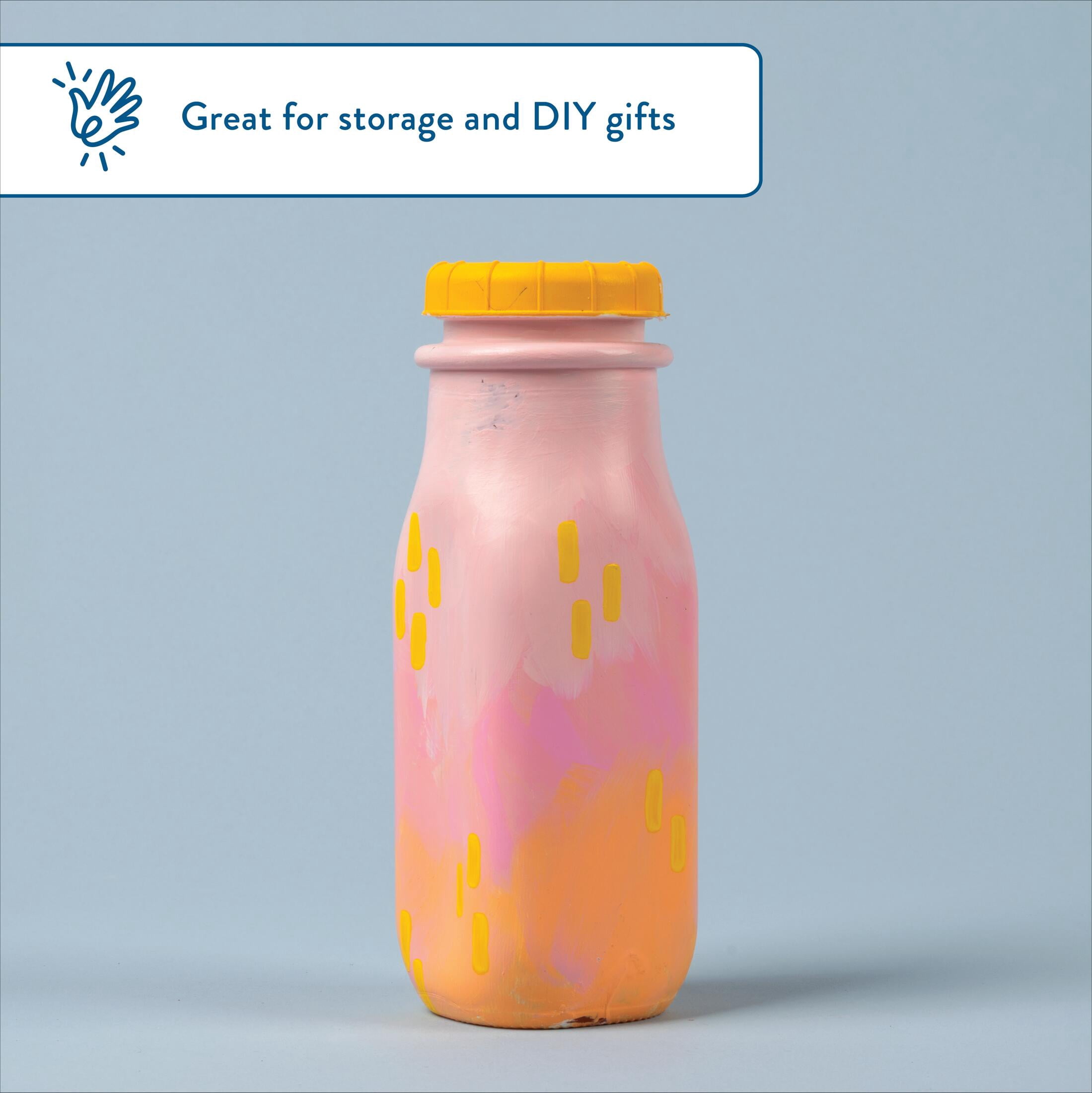 Hello Hobby Glass Milk Bottle Jar, 9.46 oz
