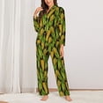 thumbnail image 2 of Sikiie Corn 2 Women's Long-Sleeve Shirt and Full-Length Bottom Pajama Set (s-xxl)-Medium, 2 of 7