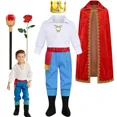 thumbnail image 2 of Nuevo disfraz de príncipe E-Eric para Halloween para niños, conjunto de ropa de fantasía de la realeza para fiesta de cumpleaños, disfraces de príncipe azul para niños, 2 of 5
