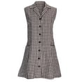 thumbnail image 5 of Guluxicc Women's Gingham Shirt Dress Sleeveless Collared Back Tie High Waist A-Line Mini Dress for Summer, 5 of 6