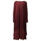 thumbnail image 3 of Vestido largo flojo ocasional de las nuevas mujeres de la manera Vestido largo sólido de Boho de la Abanopi borgoña/XL, 3 of 7