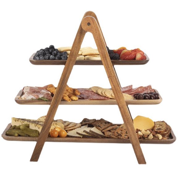 braveheart Natural Wooden Pallet Storage Rack For Afternoon Tea Tray Texture Is Clear Plate
