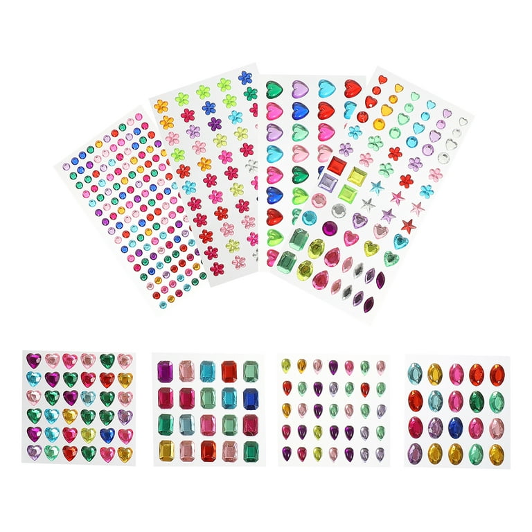 Nuolux Stickers Gems Sticker Jewels Forcraft Facediy Crystal Makeup Adhesive Self Crafts Stickers Rhinestone Rhinestones Bling, Size: 1X1cm