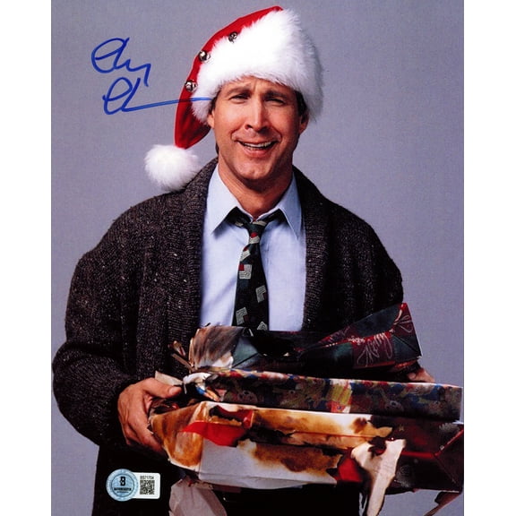 Chevy Chase Autographed 8x10 Photo Christmas Vacation Beckett BAS QR 244046