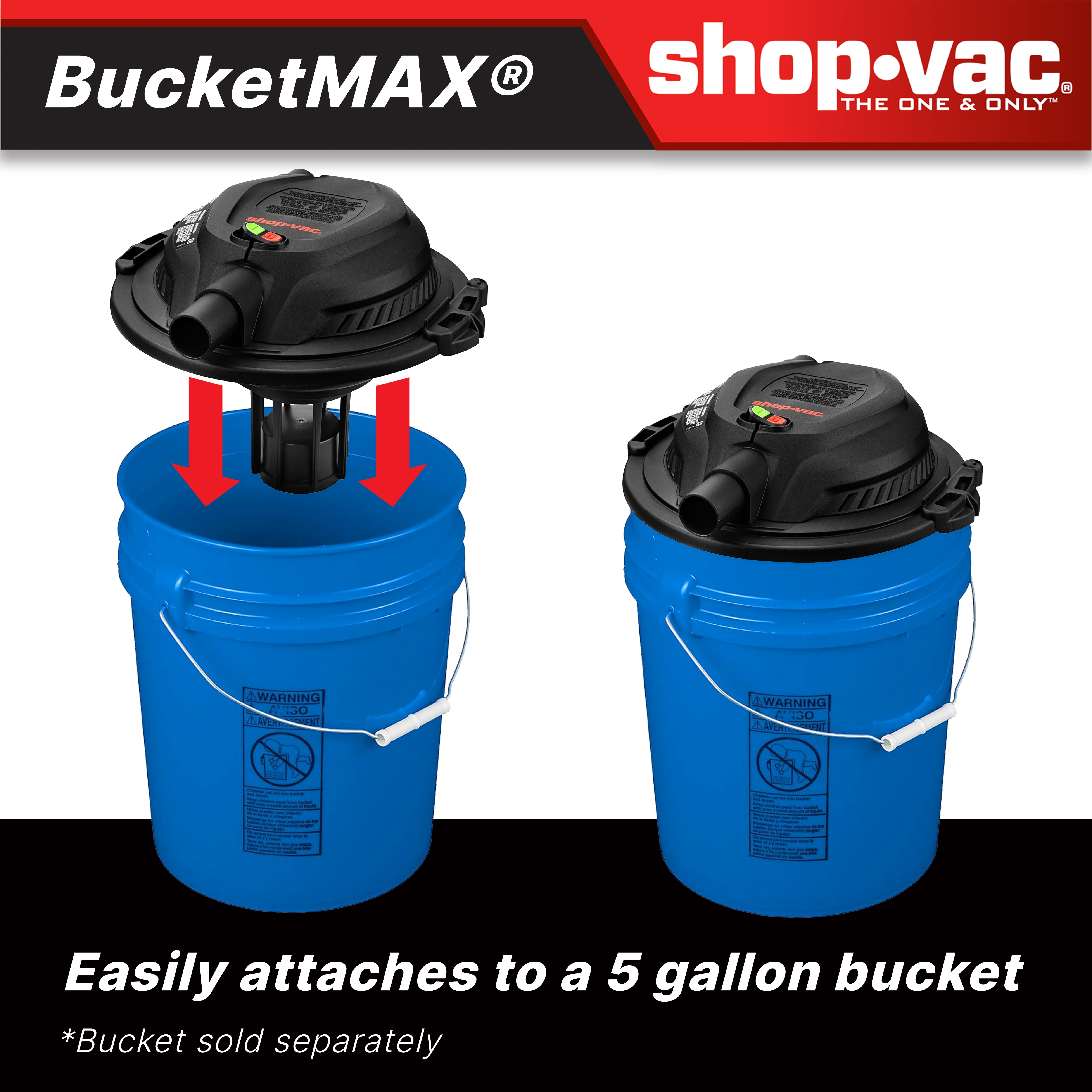 Shop-Vac 2.5HP Bucket Head Wet Dry Vac