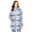 French Blue Ivory Plaid, variant on Plus Size Fleece Flannel Snap-Front Shirt