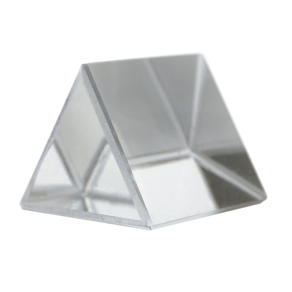 Equilateral Prism, 1" (26mm) Length, 1" (26mm) Faces - Triangular - Optical Quality Glass - Excellent for Physics, Light Refraction & Wavelength Experiments, Photography - Eisco Labs