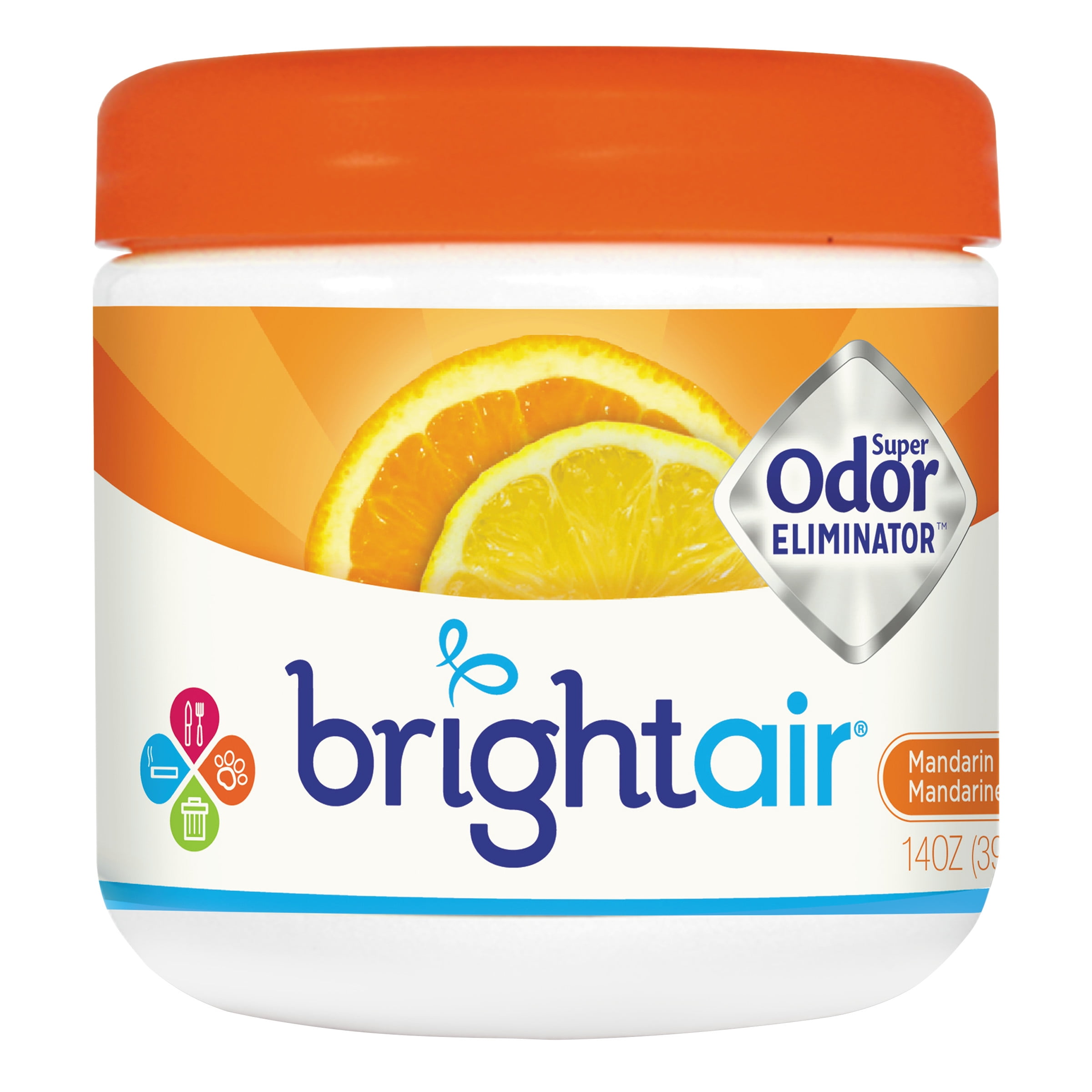 BRIGHT Air Super Odor Eliminator, Mandarin Orange and Fresh Lemon, 14oz