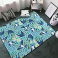 thumbnail image 3 of Flying Swallows And Flowers Shaggy Area Rug, Rugs for Living Room Bedroom Non Slip Door Mat Indoor Carpet Machine Washable Nursery Home Decor Floor Mats for Entryway 60x39in-#, 3 of 5