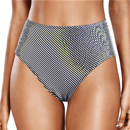 Hogloyecr Women s Swim Bottom High Waist Retro Basic Full Coverage Bikini Tankini Swimsuit BriefsGrayS