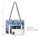thumbnail image 2 of MKP - Bolsas de hombro pequeñas para mujer, acolchadas, cruzadas, vaqueros, desgastadas, de noche, con correa de cadena, Azul mezclilla, 10W x 8H x 3.5D, 2 of 5