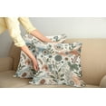 thumbnail image 2 of Ambesonne Floral Eucalyptus Throw Pillow Cover 2 Pack, Tender Garden, 20", Pale Rose Slate Blue, 2 of 7