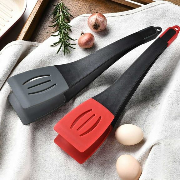 3-in-1 Detachable Grill Spatula Tongs Set, Stainless Steel Bbq Cooking Utensil with Clip-on Design for Easy Outdoor Grilling and Camping, UKHBMC | Black