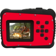 Angle View: Coleman Red C6WP MiniXtreme HD Video Waterproof Digital Camera Kit