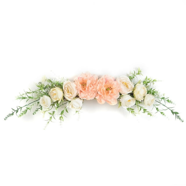 Planta de simulación Ticfox Flor falsa Flor de seda Dintel colgante de pared decoración de boda Rosa granada